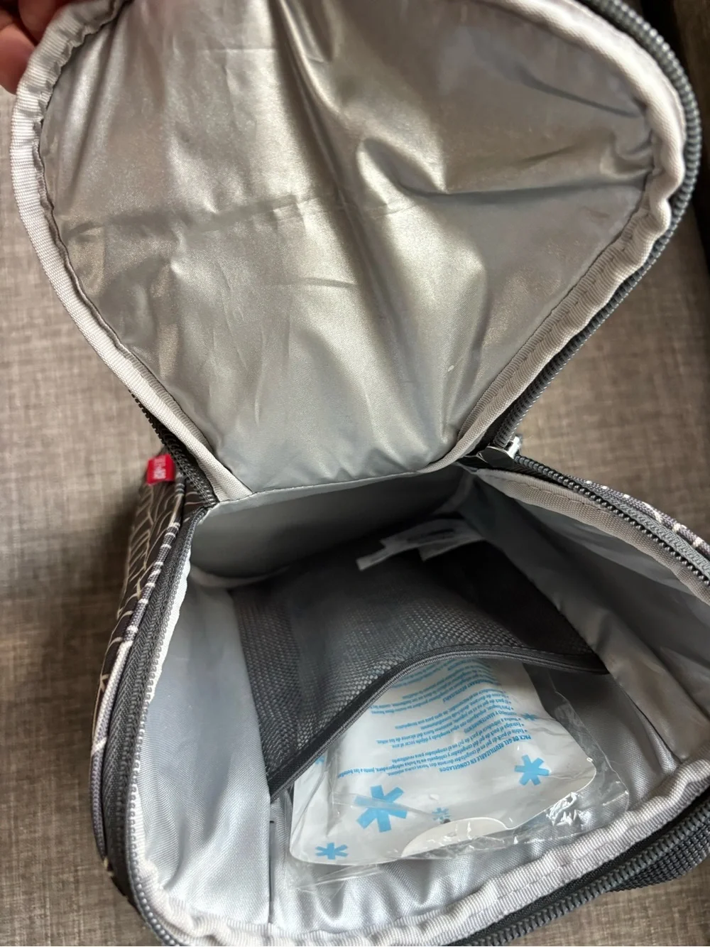 Skip Hop Gray Chevron Bottle Bag